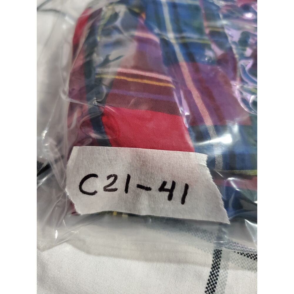 Polo Ralph Lauren Sz L Men’s Red Blue Button Sleep Wear Pajama Shirt Ponies C21 - Picture 8 of 8